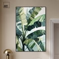 thumbnail image 3 of Banana Leaves Beach Coastal Inspired Canvas Wall Art by Art Remedy, Black Floater Frame, 36"x54", 3 of 7