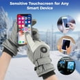 thumbnail image 4 of Guantes de nieve a prueba de viento impermeables - Guantes de esquí antideslizantes unisex Guantes de pantalla táctil, 4 of 8