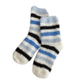 thumbnail image 2 of Tittly Socks for Women Slouch Socks Womens Winter Stripe Socks Autumn And Winter Mid Tube Socks Coral Thickened Warm Stockings Cotton Socks Cute Socks Blue One Size, 2 of 3