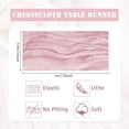 thumbnail image 3 of 6 Pcs Cheesecloth Table Runner 10ft, Boho Gauze Cheese Cloth Table Runners for Baby Shower Decoration Wedding Party Garden Farmhouse, Pink, 3 of 7