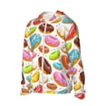 thumbnail image 3 of Goofa Color Donut Printed Women's UPF 50+ Sun Protection Hoodie Jacket Lightweight Long Sleeve Sun Shirt for Women with Pocket Hiking Outdoor-Medium, 3 of 9