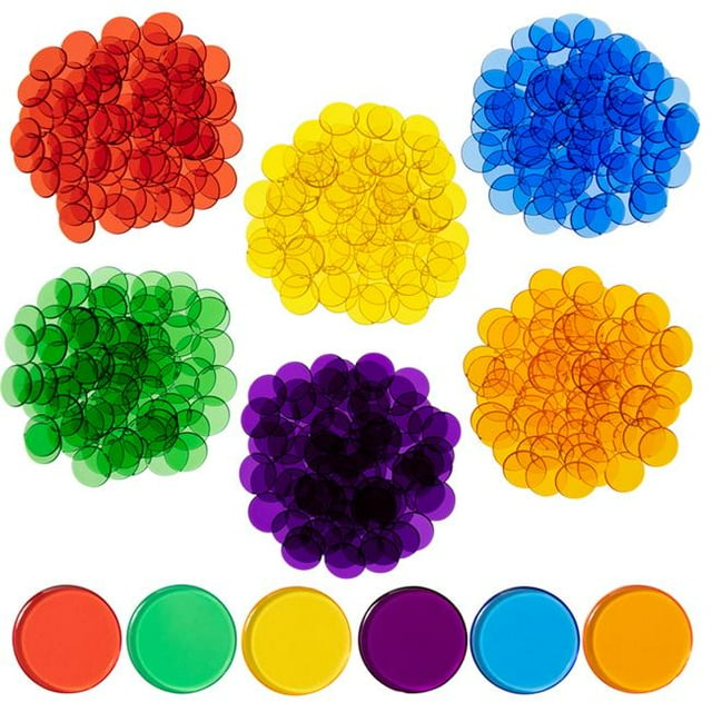 0.75 in. Compteurs Transparents pour les Enfants Math&44; Couleur Assortie - Lot de 500