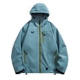 thumbnail image 2 of Puntoco Chaqueta De Algodón Cálida De Invierno Con Cremallera De Color Sólido Y Capucha Informal Para Hombre, Parkas De Manga Larga, 2 of 9
