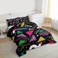 thumbnail image 3 of Feelyou Abstract Lines Twin Comforter Sets, Fashion Memphis Stripes Bedding Set, 2-Piece, 3 of 8
