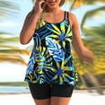 thumbnail image 3 of Women Tankini Swimsuits Tummy Control Two-Piece Bathing Suit Flowy Tank Top with Boyshorts Swimwear, 3 of 3