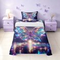 thumbnail image 2 of Homewish Dreamy Butterfly Twin Sheets for Girls, Princess Style Bedding, 3pcs (1 Flat Sheet, 1 Fitted Sheet and 1 Pillowcase), 2 of 6