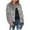 Gray, variant on Lovskoo 2024 Womens Winter Coats Cropped Faux Fur Jacket Thick Warm Open Front Cardigan Furry Long Sleeve Outerwear Black