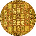 thumbnail image 1 of Ahgly Company Indoor Round Persian Yellow Traditional Area Rugs, 8' Round, 1 of 4