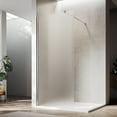 thumbnail image 3 of Sunny Shower Frosted Glass Bathroom Door 40x72 Silver Aluminum Frame 5/16" Thickness, 3 of 10