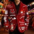 thumbnail image 2 of oqasdz Mens Blazer Circus Clown Printed Corduroy for Patterned Jacket for Stretch Slim Fit Dress Coat Party Evening Wedding Prom, 2 of 5