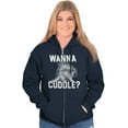 thumbnail image 4 of Wanna Cuddle Porcupine Animal Lover Zip Up Hoodie Men's Women's Brisco Brands M, 4 of 6