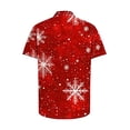 thumbnail image 4 of SDNall Christmas Vacation Hawaiian Shirt Men Funny Xmas Snowflake Short Sleeve Button Down Bowling Shirts Holiday Party Tops (S-5XL,Red), 4 of 5