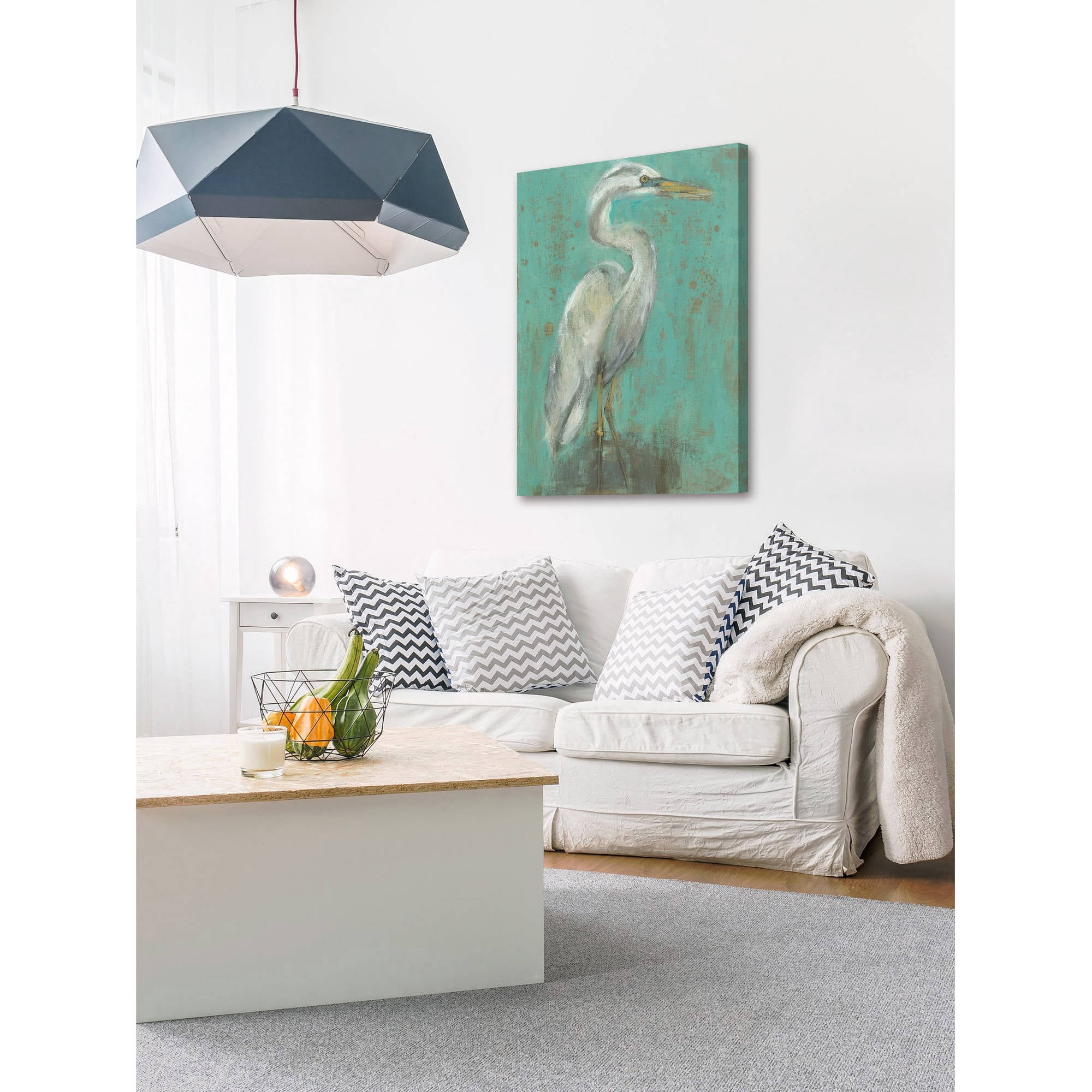 "Seaspray Heron I" Painting Print on Wrapped Canvas