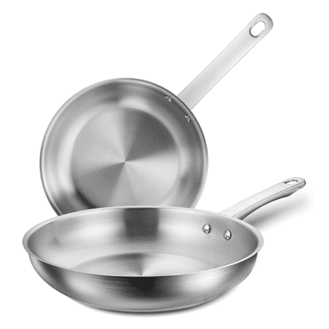 Koch Systeme CS 8 10 Inch Frying Pans with Non-toxic Stainless Steel for Professional Cooking