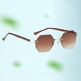 thumbnail image 4 of Gafas de sol de geometría de gran tamaño Yinane color Marrón degradado, 4 of 8