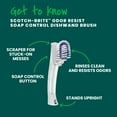 thumbnail image 4 of Scotch-Brite Soap Control Odor Resist Dishwand Brush. Non-Scratch, Rinses Clean, 1 Brush, 4 of 14