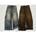 thumbnail image 2 of Pantalones vaqueros holgados de cintura alta con lavado retro Y2k, pantalones vaqueros viejos rotos para mujer, pantalones rectos de pierna ancha de hip hop, pantalones de moda urbana, 2 of 4