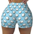 thumbnail image 2 of Logiee Golf Balls 1 Print Women's Biker Shorts,Workout Gym Shorts,Scrunch Shorts,Tummy Control Hidden Scrunch Running Yoga Shorts-XX-Large, 2 of 8