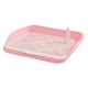 thumbnail image 5 of Inodoro para perros desmontable, portátil, antisalpicaduras, reutilizable, bandeja de arena extraíble Valla mediana rosa, 5 of 9