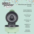 thumbnail image 2 of Giles & Posner Donut Maker – Máquina para una sola donut grande, sin PFAS, antiadherente, fácil limpieza, tamaño de placa de 12,5 cm, luces indicadoras, verde sorbete, 550 W, 2 of 5