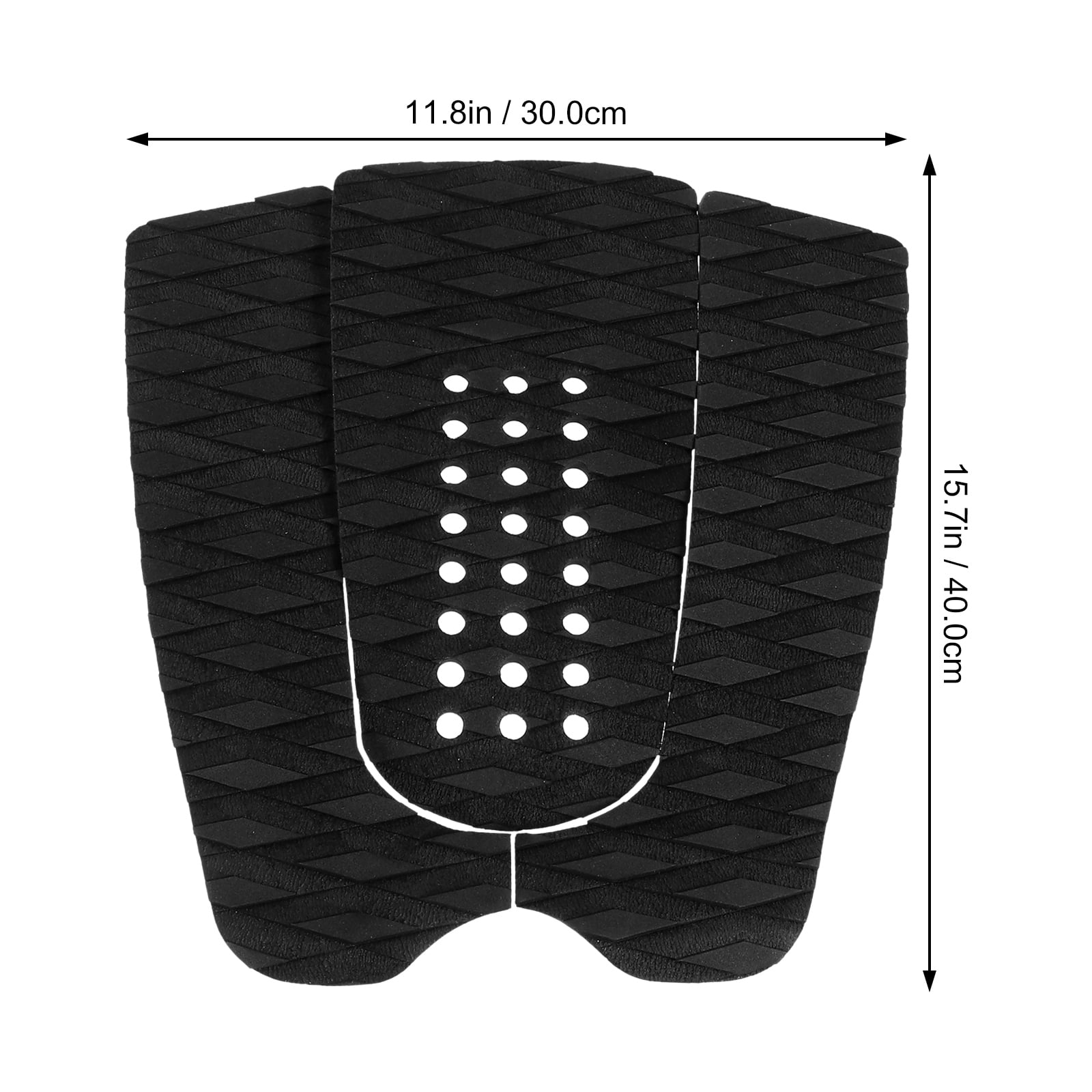 2 Count Holder Surfboard Skid Pad Surfboard Grip Tape 30.00X30.00X0.50CM Black