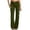 Dark Green, variant on Pants For Women Mid Waist Double Button Slim Straight Leg Pants Cotton Blend Trendy Casual Summer Hot Pink L