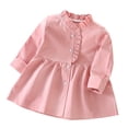 thumbnail image 2 of KYAIGUO 9M-7T Baby Toddler Girl Spring Autumn Trench Coat Infant Single Breasted Dress Jacket Kids Peacoat Long Sleeve Windbreaker Outerwear, 2 of 9