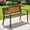 Red, variant on HaiCube Outdoor Bench with American Flag Backrest, Sturdy Cast Iron & Steel Frame, All-Weather Garden Patio Seating for Porch Deck Lawn Park, Black