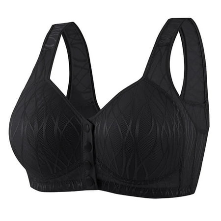 Mgmyaa Bras for Women Front Buttoned Underwear Sexy No Steel Ring Large Size Push Up Bra