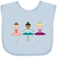 thumbnail image 3 of Inktastic Little Ballerina Trio Girls Baby Bib, 3 of 4