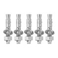 thumbnail image 1 of Uxcell 5 Pcs Ancrages en Coin, 1/2 Pouces x 2-3/4 Pouces Ancrages en Acier Inoxydable pour Béton, Fixation Standard Robuste pour Support Mural en Ciment (Inclut Rondelles Écrous, Ton Argent), 1 of 6