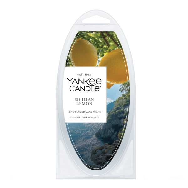 Yankee Candle Sicilian Lemon Fragranced Wax Melts, 6 Wax Spheres per Package, Pack of 6 (36 Cubes Total)