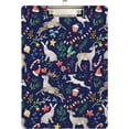 thumbnail image 2 of FMSHPON Watercolor Cute Christmas Pattern Clipboard Hardboard Wood Nursing Clip Board and Pull for Standard A4 Letter 13x9 inches, 2 of 8