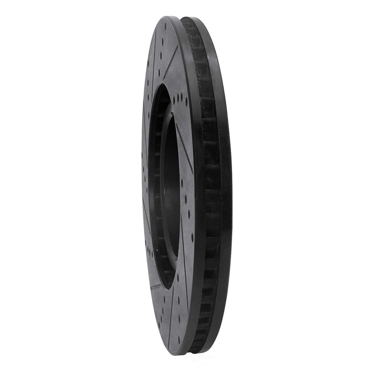 Dynamic Friction Company 633-75028D DFC Brake Rotor - Drilled And Slotted - Black