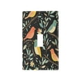 thumbnail image 2 of Switch Panel Switch Decoration 2.76x4.53x0.28 Inches Unused Outlet Cover Switch Plate Wall Plates Living Room Kitchen Bedroom Study Switches Black Background Bird, 2 of 8