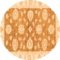 thumbnail image 1 of Ahgly Company Indoor Round Oriental Orange Traditional Area Rugs, 6' Round, 1 of 4