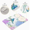 thumbnail image 4 of Dish Drying Mat Watercolor Floral Hummingbird Microfiber Kitchen Dish Mat Super Absorbent Dish Drainer Mat Fast Drying Heat-resistant Drying Mat for Kitchen Counter, 16"x18", 4 of 7