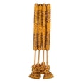 thumbnail image 7 of Efulgenz Yellow Rhinestone Crystal Beaded Bracelet Bangle Set with Hanging Jhumki Tassel Charms Bollywood Style indian Bangles Jewelry for Women (4 Pcs) Size 2.4, 7 of 7