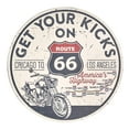 thumbnail image 4 of American Art Decor Get Your Kicks Round MDF Wall Plaque - 20" x 20" x 0.35", 4 of 6