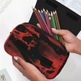 thumbnail image 6 of Sikiie Red And Black Abstract Skull Print Flip Double-layer Pencil Case, All-purpose Stationery Bag for Study and Office, Zipper Design, Unisex, 6 of 7