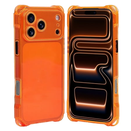 Vena For Apple iPhone 17 Pro Max Case, TPU Drop Protection Phone Lanyard Case, Slim Protective Cover, Compatible with Wireless Charging, Orange
