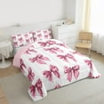 thumbnail image 3 of Homewish Kids Teenagers Cute Ribbon Bowtie Bedding Comforter Set 2pcs,Cartoon Bow Knot Twin Comforter Sets Microfiber,Dreamy Princess Bow Breathable Bedding Set,Lightweight Room Decor,Reversible, 3 of 8