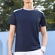 thumbnail image 1 of pstuiky camisetas para hombre, Blusa deportiva informal de color liso con cuello redondo y manga corta elástica para hombre camisas casuales para hombre xxl, 1 of 6