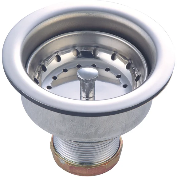 Olympia Faucets Stainless Steel Double Cup Basket Strainer in Chrome - ACS-300400