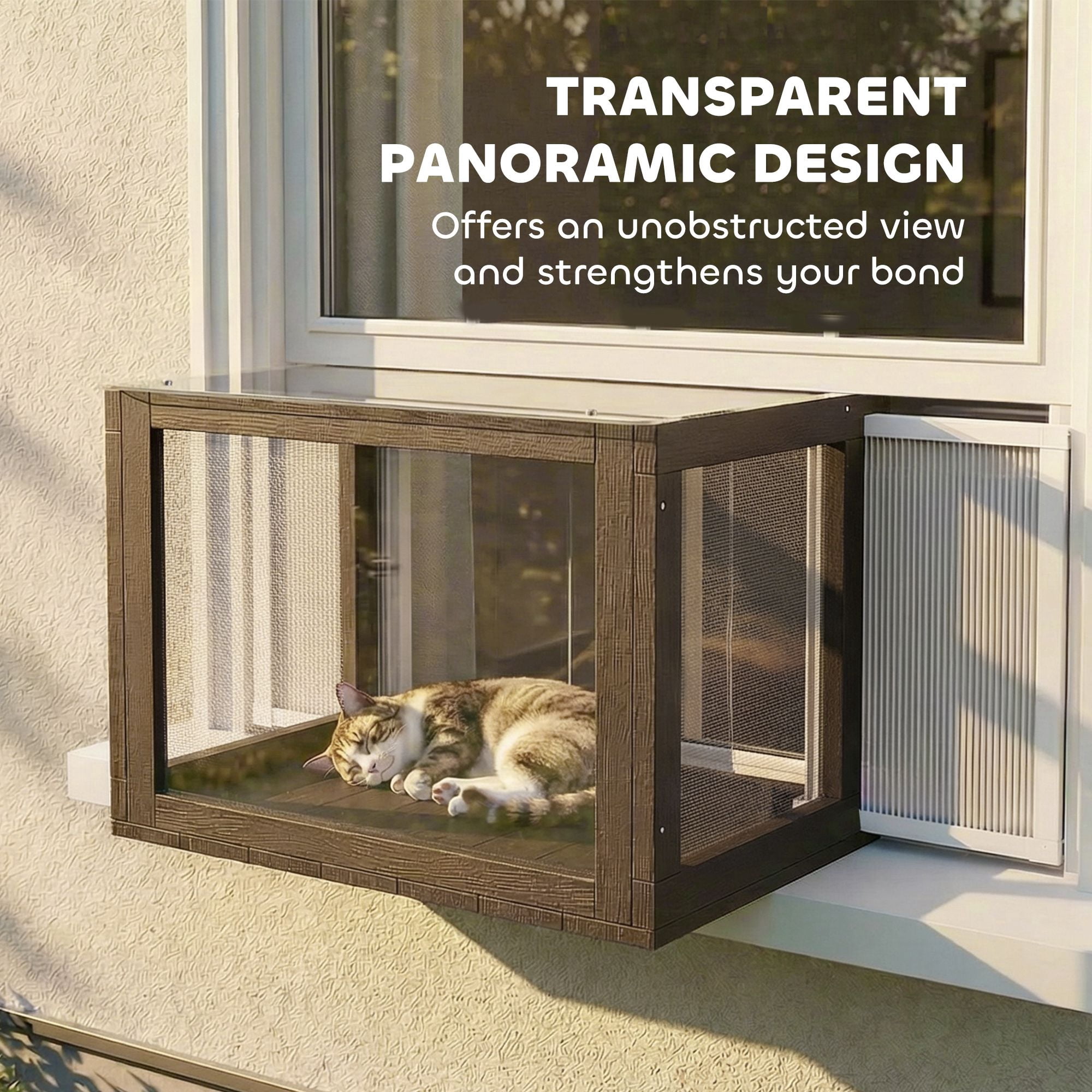Dranite Catio Outdoor Cat Enclosure, Adjustable 25"-41" Cat House