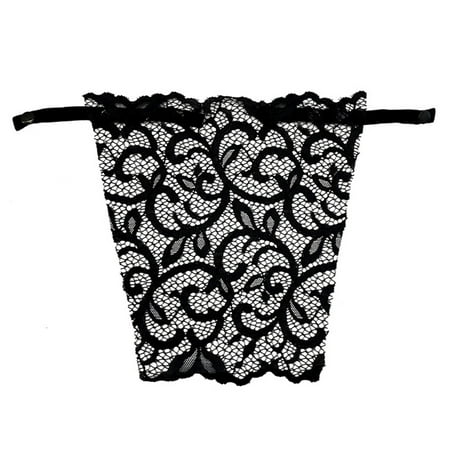 

Women Summer Clip-On Floral Leaves Lace Mock Camisole Bra Insert Secret Cleavage Cover Overlay Panel Vest Wrapped Chest Bandeau for Dress Shirts