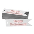 thumbnail image 1 of Inkdotpot Pack Of 100 Happy Retirement Favor Paper Tags Craft Real Rose Gold Foil Hang Tags, 1 of 6