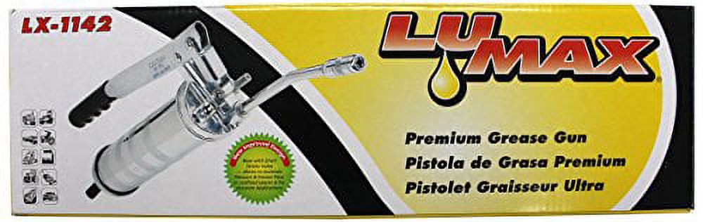 Lumax Silver LX-1142 Premium Lever User who Wants The Ultimate Grease Gun Designed Specifically for Heavy-Duty use. Built to take Extreme Punishment