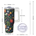 thumbnail image 2 of Snowflakes Winter 30oz Holiday Tumbler with Handle, Christmas Coffee Cup with Straw, Festive Stainless Steel Insulated Mug, Gifts for Women Men, 2 of 5