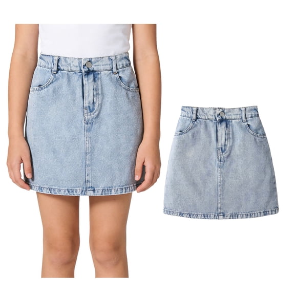 Jean Skirt Girls Casual Mini Jean Skirt Cute Jean Skirt Girls School Clothes Skirt for Girls 10-11 Years